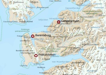 SKredet har gått på Fridtjovbreen utenfor Barentsburg. SKredet har gått på Fridtjovbreen utenfor Barentsburg.
