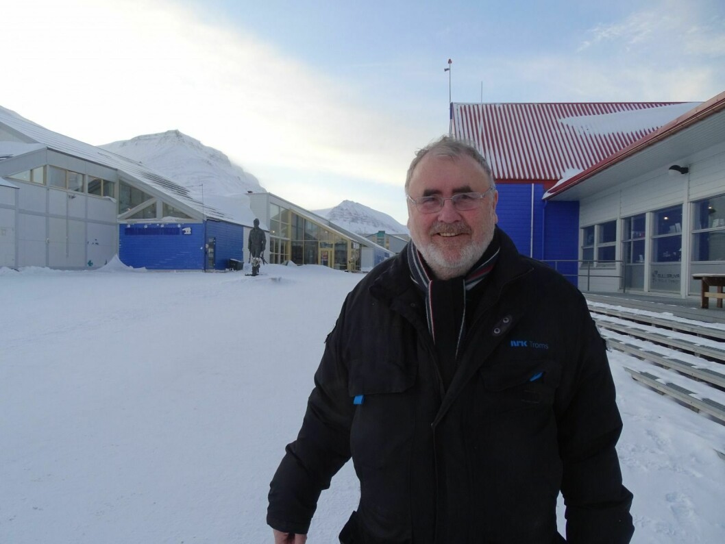 SISTE VISITT: NRK-veteran Lars Egil Mogård rakk nesten 200 oppdrag på Svalbard før han ble pensjonist.