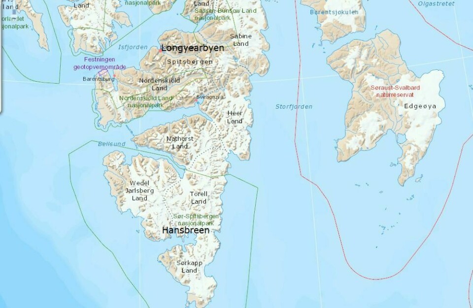 Hansbreen ligger i sørenden av Spitsbergen, like ved Hornsund.