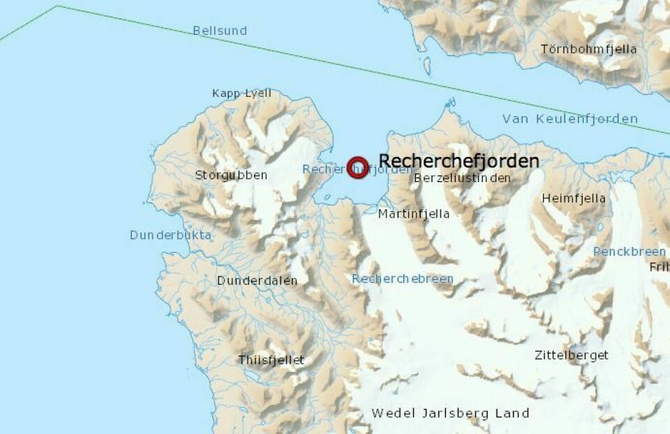 Recherchefjorden er en del av Sør-Spitsbergen nasjonalpark.