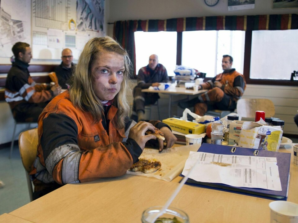 Camilla Dokken is the only woman working in the coal mine 'Gruve 7' in Svalbard.