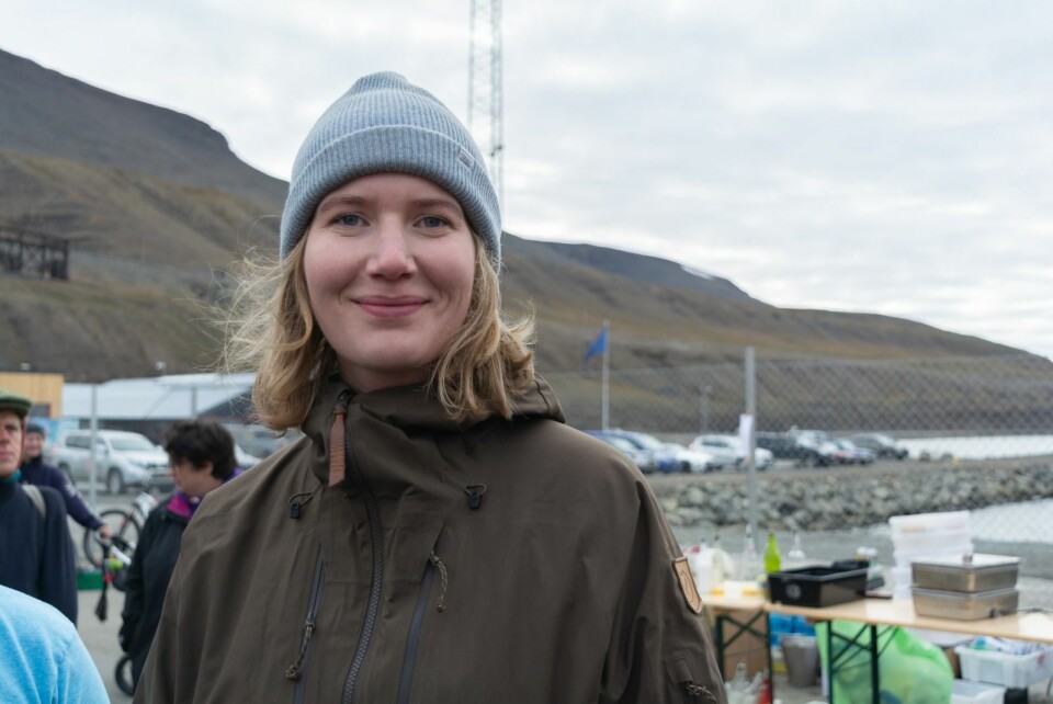 Ragnhild Utne var en av de fremmøtte som vinket skipet farvel.