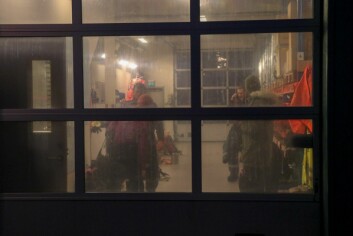 Longyearbyen Røde Kors forbereder seg på aksjon ved depot i Longyearbyen.