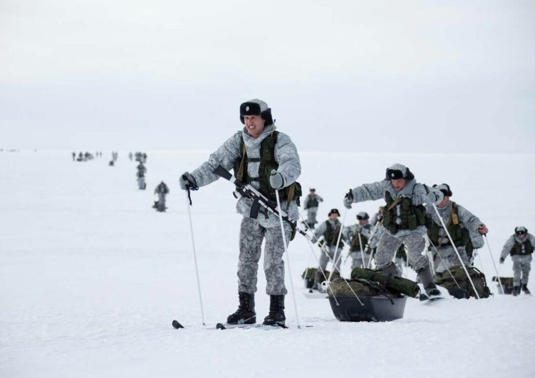 EKSTREMØVELSE: Russiske soldater øvde i tre dager på Aleksandras Land, øst for Svalbard. EKSTREMØVELSE: Russiske soldater øvde i tre dager på Aleksandras Land, øst for Svalbard.