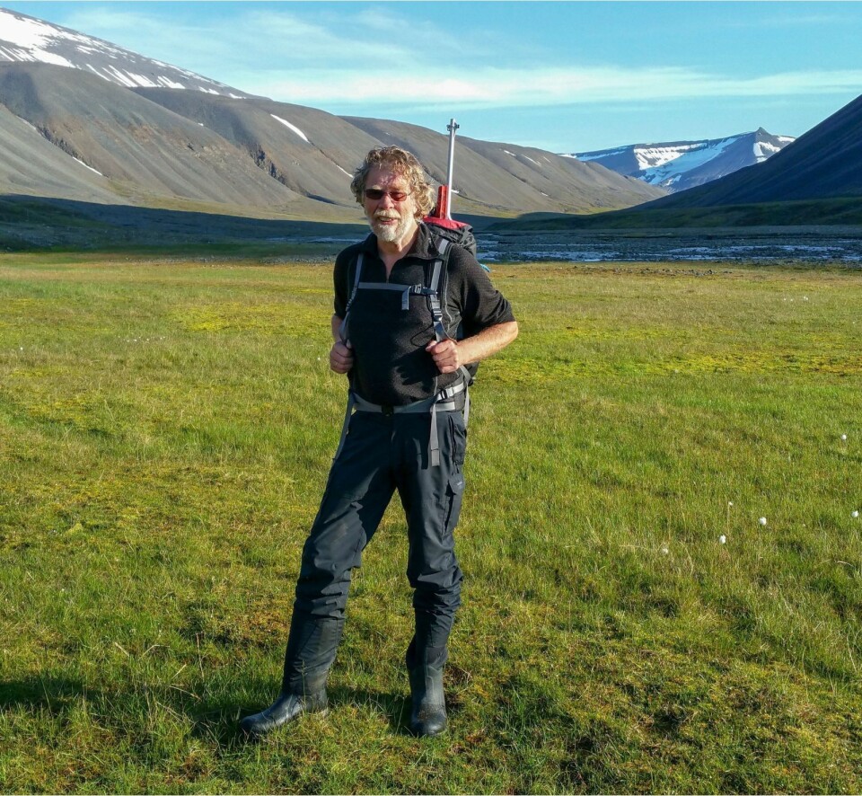 Øyvind Lundh på tur i svalbardnaturen.