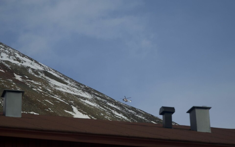 Det var her Sysselmannen søndag måtte hente to turgåere.