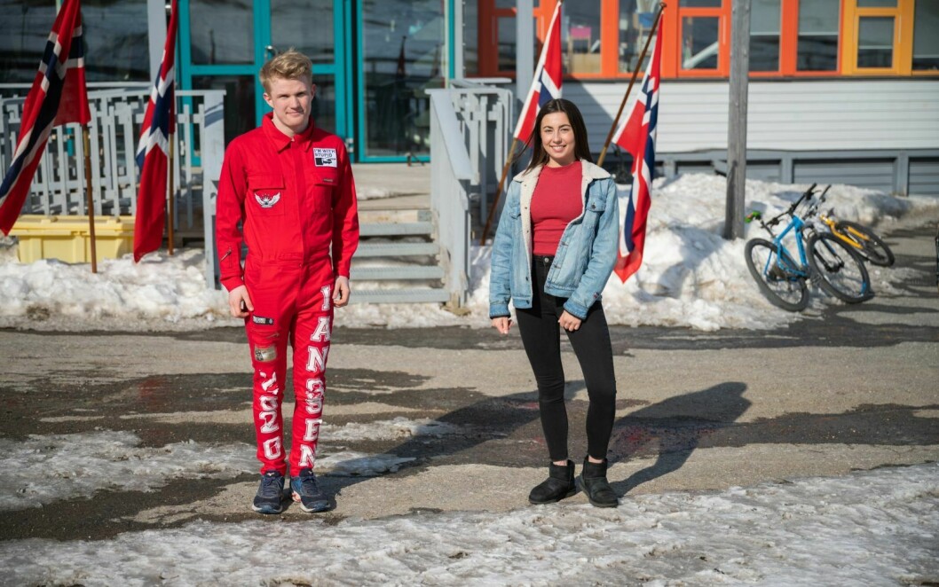 Carl Martin Ianssen og Sarah Dalen er årets russepresidenter ved Longyearbyen skole.