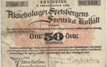 SVENSK: 50 øre-seddel fra Svea. SVENSK: 50 øre-seddel fra Svea.