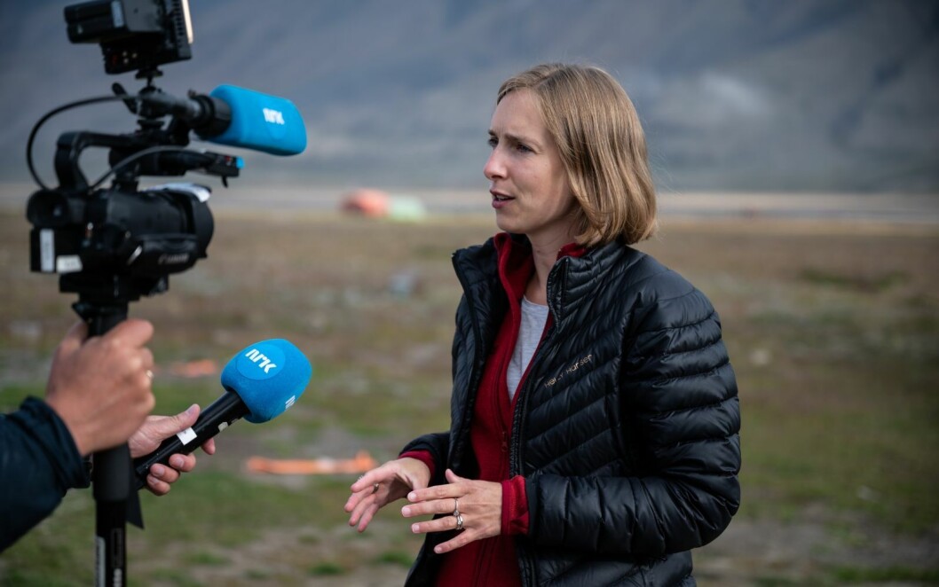 Næringsminister Iselin Nybø fra svalbardbesøket forrige måned. Næringsminister Iselin Nybø fra svalbardbesøket forrige måned.