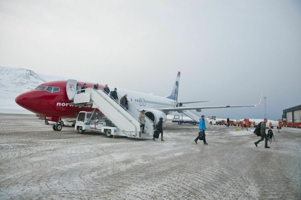 NOK MED RUTEFLY: Samferdselsdepartementet viser til smittevern og sier fortsatt nei til charterfly til Svalbard.