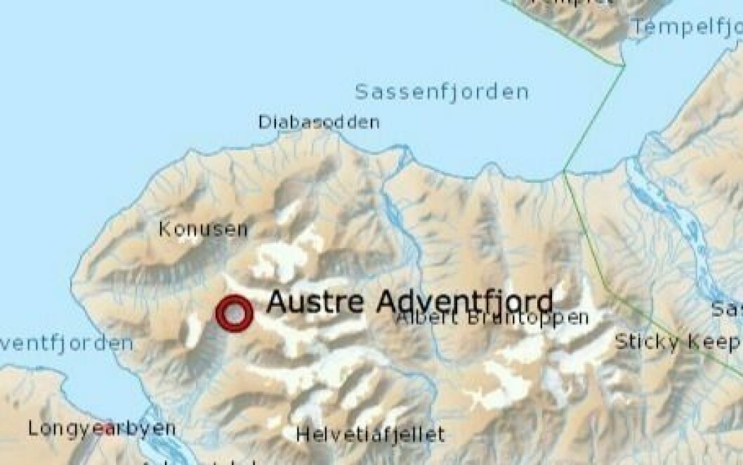 STATSEID: Austre Adventfjord ligger nordøst for Longyearbyen. STATSEID: Austre Adventfjord ligger nordøst for Longyearbyen.