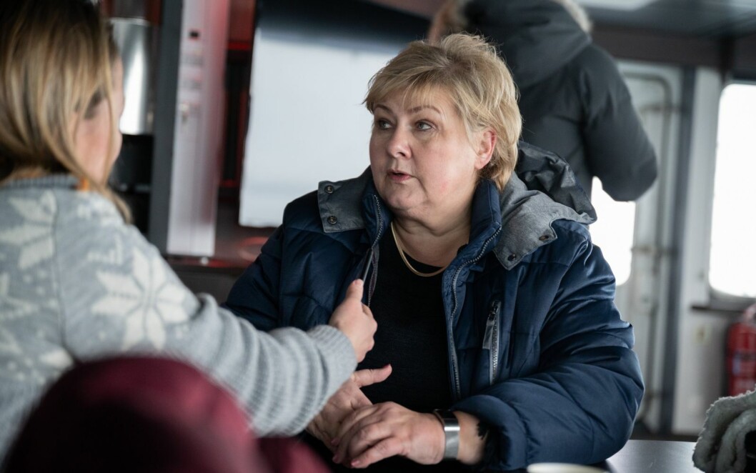 Statsminister Erna Solberg la frem nye smitteverntiltak i dag, mandag. Statsminister Erna Solberg la frem nye smitteverntiltak i dag, mandag.