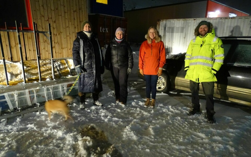 STYRINGSGRUPPE: Aina Iden Tveit (f.v.) fra LLs planavdeling, Trine Krystad i Visit Svalbard, Lise Loktu fra Sysselmannen og prosjektleder Carl Magnus Vindegg i LL.