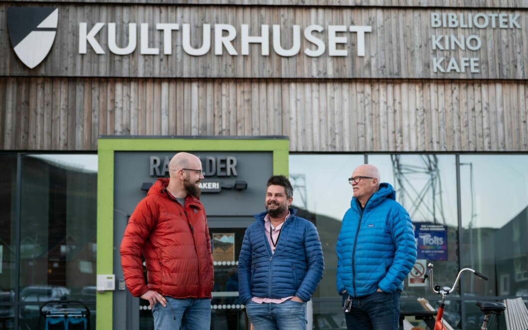 Polarjazz-komiteen, fra venstre: Espen Klungseth Rotevatn, Trond Strugstad og Lasse Stener Hansen.