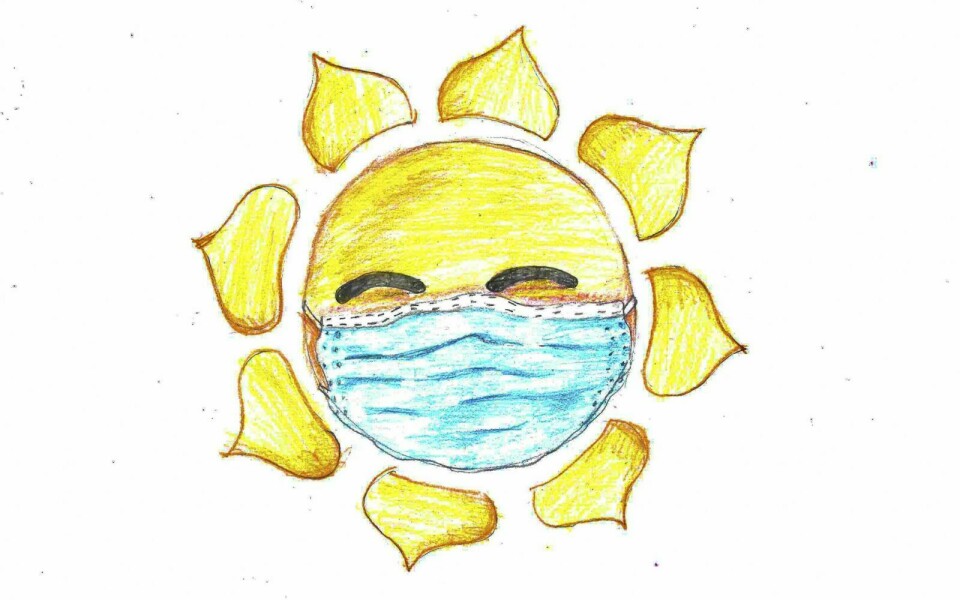 KORONA-SOL: Inspirert av tiden vi lever i, sier vinneren av årets tegnekonkurranse for solfest-symbol.