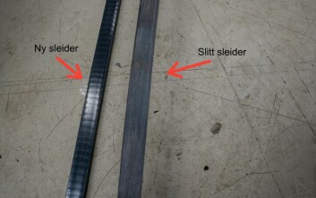 Sleider sitter mellom beltet og og beskytter stålet.