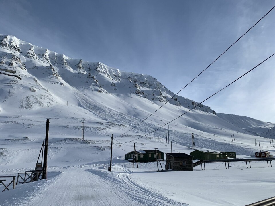 Snøskred i Nybyen.