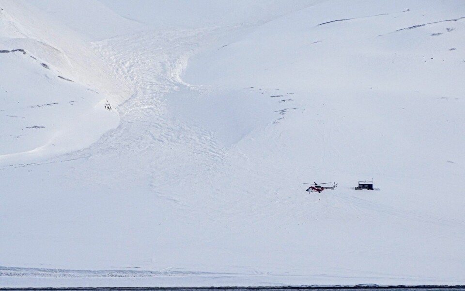 STORT SKRED: Sysselmannen fikk melding ved 09-tiden lørdag morgen.