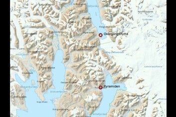 Turfølget som fikk problemer fredag var på vei fra Overgangshytta til Pyramiden. Turfølget som fikk problemer fredag var på vei fra Overgangshytta til Pyramiden.