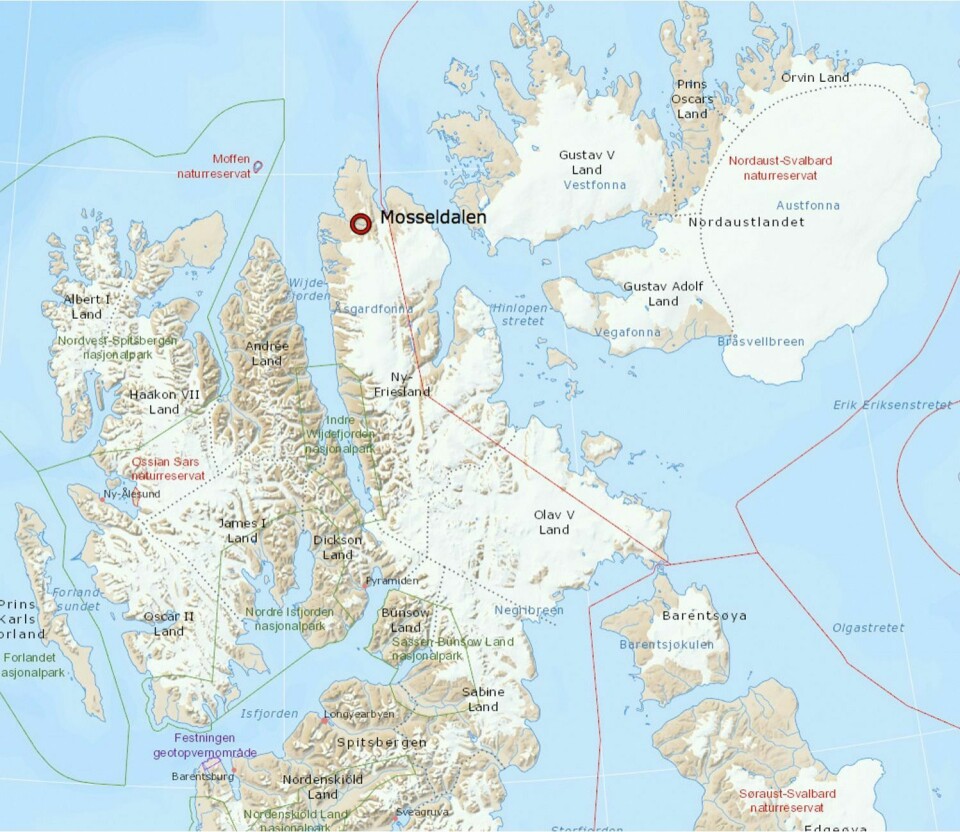 Skifølget skulle gå Spitsbergen på langs, og begynte helt nord på øya. De kom seg imidlertid ikke lenger enn til Mosseldalen.