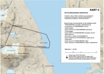 Kartet omhandler Vannposten, og er hentet fra forskrift om endring i forskrift for bruk av skytevåpen i Longyearbyen og omegn. Kartet omhandler Vannposten, og er hentet fra forskrift om endring i forskrift for bruk av skytevåpen i Longyearbyen og omegn.