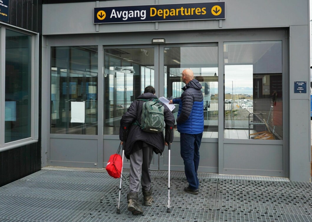 Siste reise: Mark Sabbatini forlot Longyearbyen i dag med retning Oslo og så videre til USA.