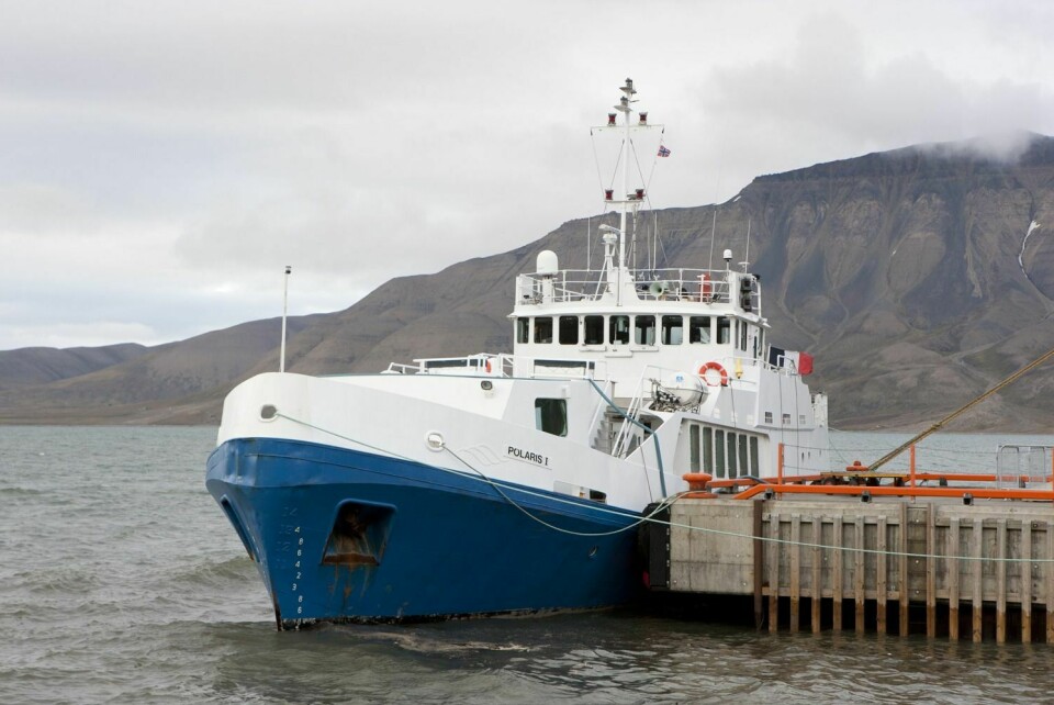 Det franske turistfartøyet «Polaris I» ved kai i Longyearbyen kort tid etter ulykken, 21. august i fjor.