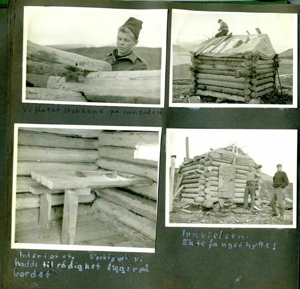 Per Johnsons bilder fra byggingen av hytta.