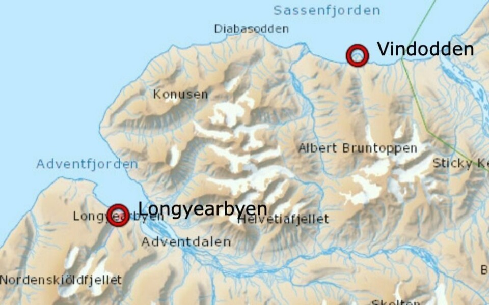 ISBJØRN: Meldingen om isbjørn ved Vindodden kom ved 15.30-tiden torsdag.