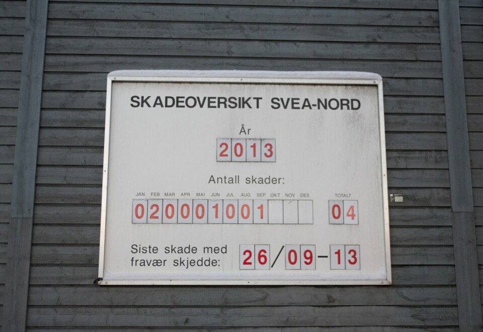 Store Norskes første skade i oktober kom da en mann fikk strøm i seg på et verksted søndag kveld.