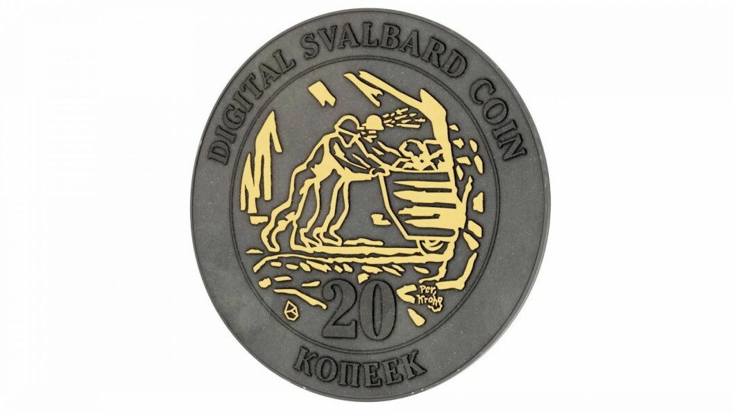 Sparebank1 utgir digital 3D-mynt med gruvemotiv inspirert av den sovjetiske mynt-historien på Svalbard.