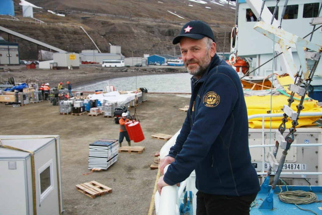 Ny jobb: Harald Steen, ny forskningsdirektør ved Norsk Polarinstitutt her i Longyearbyen i 2015 etter 141 døgn på tokt i isen.