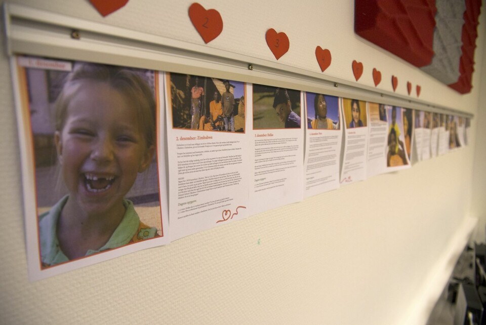 Innsikt: På veggen henger påminnelser om filmsnuttene elevene har fått se for hver skoledag i advent. I etterkant oppsto det mange gode diskusjoner. Innsikt: På veggen henger påminnelser om filmsnuttene elevene har fått se for hver skoledag i advent. I etterkant oppsto det mange gode diskusjoner.