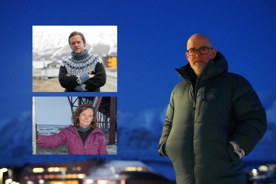 Start på nytt! De ber regjeringen starte på nytt. Daglig leder Ronny Brunvoll i Visit Svalbard, Frigg Jørgensen, administrerende direktør i AECO og Daglig leder Terje Aunevik i Svalbard Næringsforening. Start på nytt! De ber regjeringen starte på nytt. Daglig leder Ronny Brunvoll i Visit Svalbard, Frigg Jørgensen, administrerende direktør i AECO og Daglig leder Terje Aunevik i Svalbard Næringsforening.