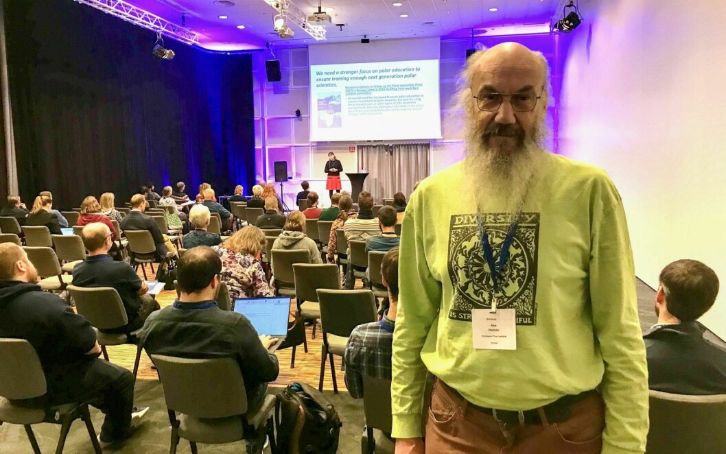 SPESIALRÅDGIVER: Kim Holmén i Norsk Polarinstitutt blant 300 andre vitenskapsfolk under Svalbardkonferansen.