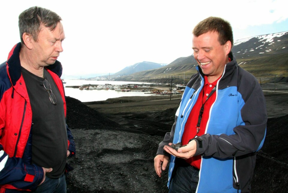 Hugo Olsen og Aleksander Askeland  tror kull fra Lunckefjell kan bli en ekstra sikkerhet ved eventuell stans i Gruve 7.