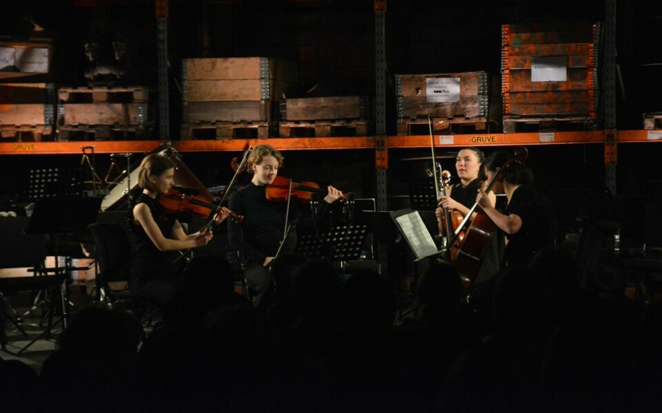 GRUVEKONSERT: Under konserten lørdag kveld spilte Sonoro Quartet et tangoinspirert stykke fra den argentinske komponisten Astor Piazzolla