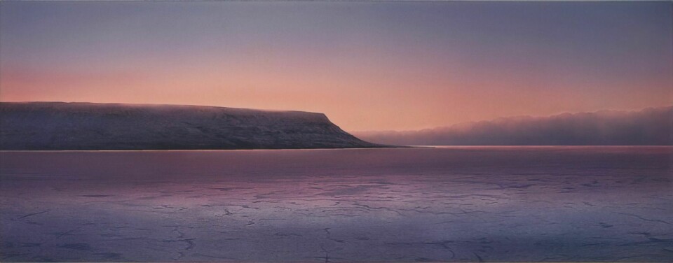 Leserbrevforfatteren skriver om Svalbards natur og om kunstner Terje Risberg som hadde separatutstilling på Galleri Svalbard fram til i går. Dette er et av hans verk.