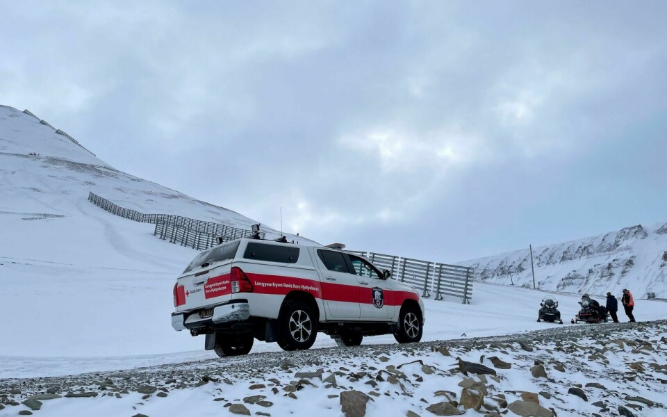 Longyearbyen Røde Kors bisto sysselmesteren under redningsaksjonen på Sukkertoppen.