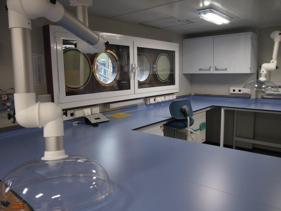 Skipet har flere laboratoriumer med høy teknologisk standard. Skipet har flere laboratoriumer med høy teknologisk standard.
