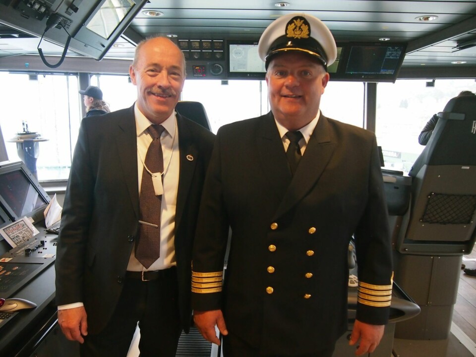 Direktør Ole Arve Misund og kaptein Karl Robert Grøttingen. Direktør Ole Arve Misund og kaptein Karl Robert Grøttingen.