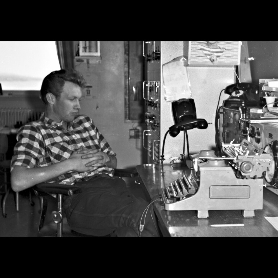 Bildet er tatt i perioden 1949 til 1961, og er trolig fra Isfjord Radio.