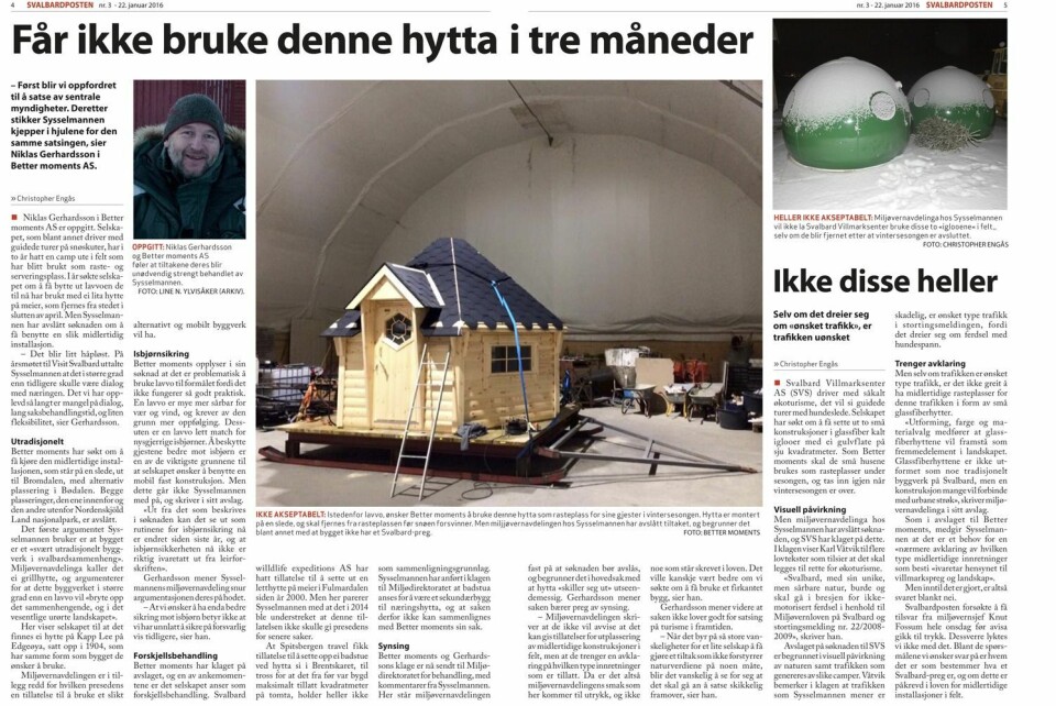 Svalbardpsoten nr 3, 22. januar 2016. Svalbardpsoten nr 3, 22. januar 2016.