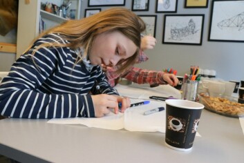 FOKUSERT: Freja Bernlow (11) i dyp konsentrasjon. FOKUSERT: Freja Bernlow (11) i dyp konsentrasjon.