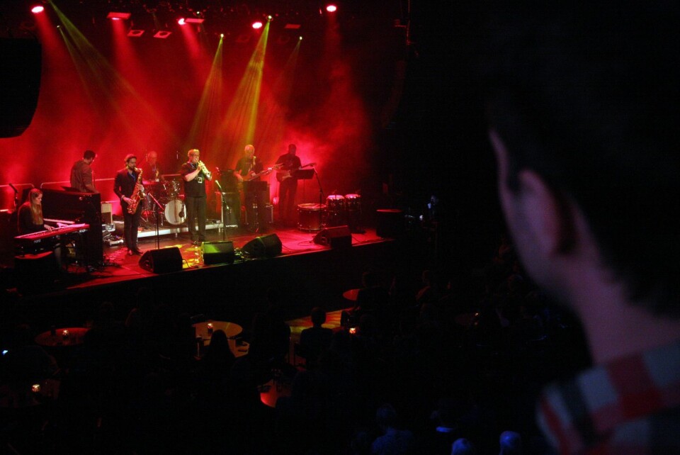 Longyearbyen storband på scenen i Kulturhuset under Polarjazz 2016.