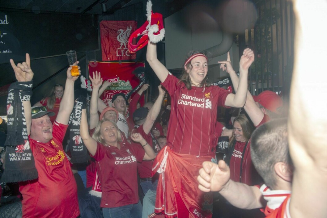 Da Liverpool-seieren i Champions League var et faktum tok det helt av blant fansen på Polarhotellet.