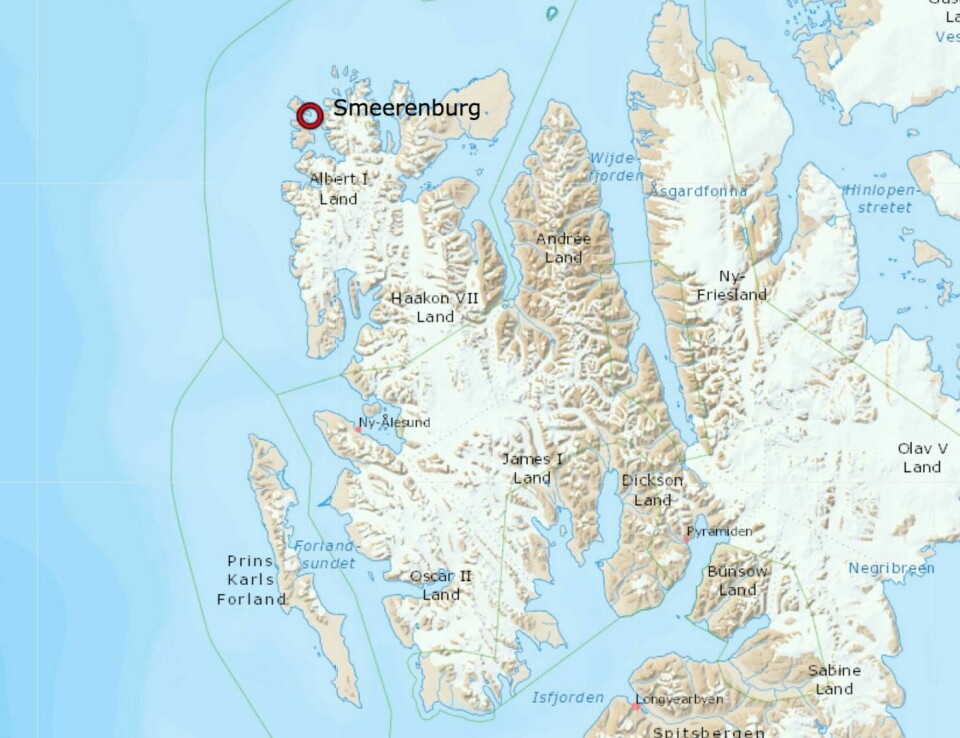 I NORDVEST: Skipet dødsfallet fant sted på, var i Longyearbyen tidligere i uken. Nå, torsdag, befinner det seg på 80 grader nord.