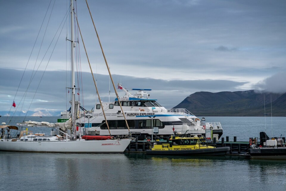 Her er «Aurora Explorer» tilbake i Longyearbyen. Her er «Aurora Explorer» tilbake i Longyearbyen.