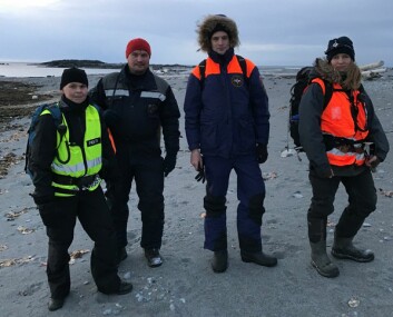 Representanter fra Sysselmannen, russiske mannskaper og Røde Kors har gjort strandsøk fra Trygghamna til Daudmannsflya på nordvestsiden av Isfjorden.