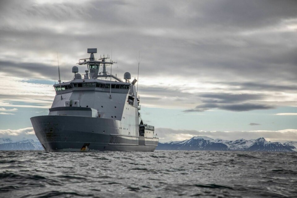 Med sine over 6300 tonn er KV «Svalbard» Sjøforsvarets største fartøy.